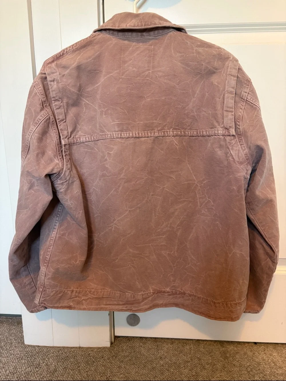 Zara Dusty Rose Washed Button-Up Jean Jacket - Picture 3 of 4